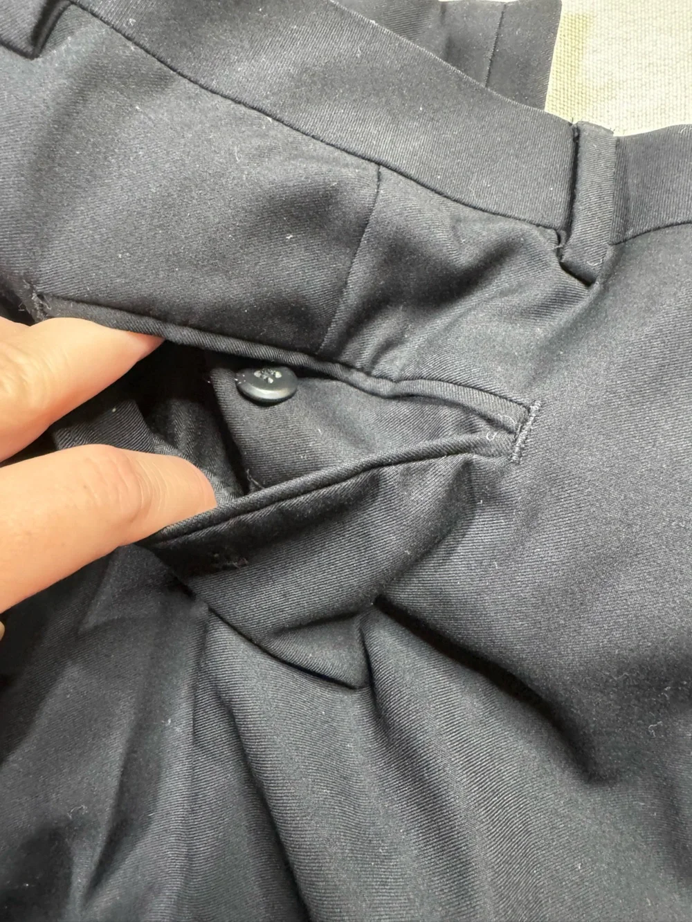 Stafford Super Pant Black Dress Pants Flat Front 30x30 Classic Fit